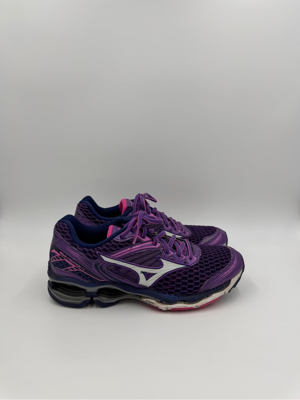 Mizuno Wave Creation 17 Shoes Purple & Pink Mesh Running Sneakers Women’s Sz 7.5